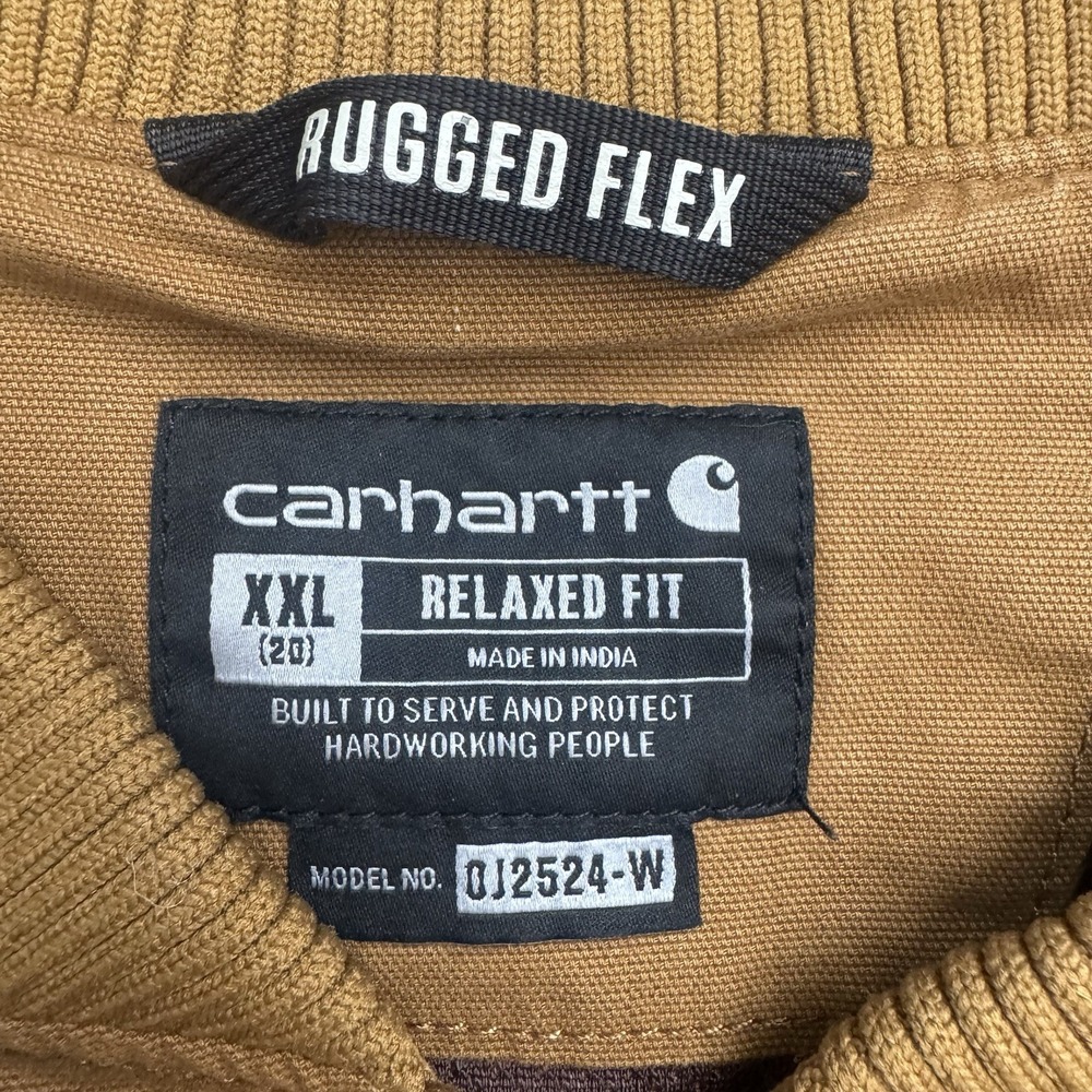 Carhartt Rugged Flex Jacket Women XXL Brown Workwear Full Zip Relaxed Fit - Picture 3 of 12